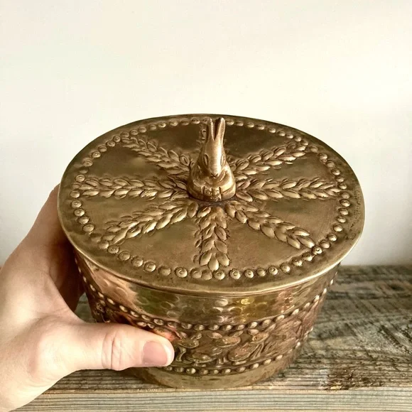 Vintage Brass tea caddy canister - Picture 5 of 10
